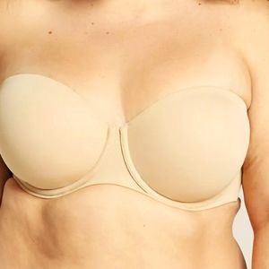 Lane Bryant Multi-way Strapless Bra; 38DDD; Straps Included; Nude; *Final Price*